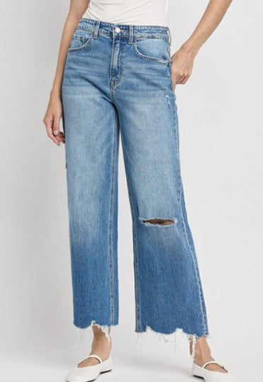 Vervet Olivia 2 Cropped Wide Leg Denim